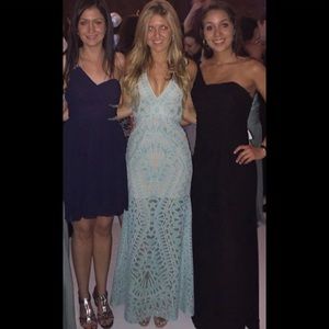 BCBG gown with lace detail